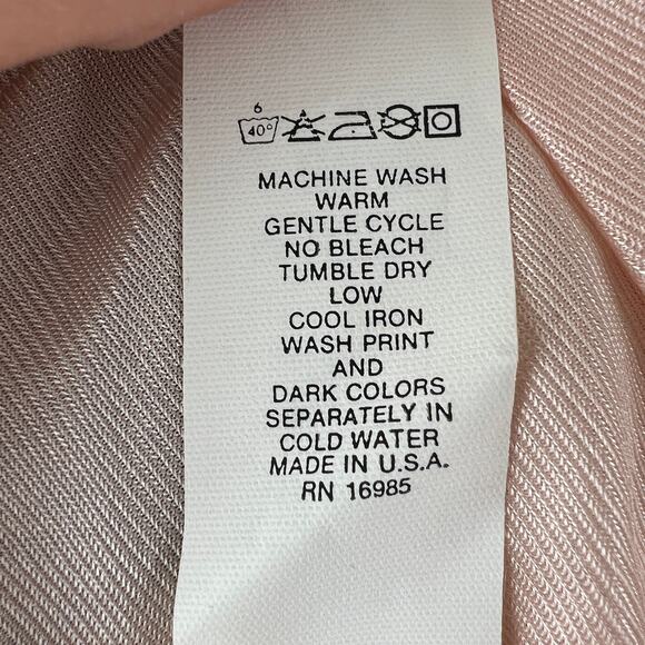 VINTAGE Val Mode Pink Sleep Dress Floral Sheer Lace Deep V-Neck Sz Small NEW - Picture 11 of 11